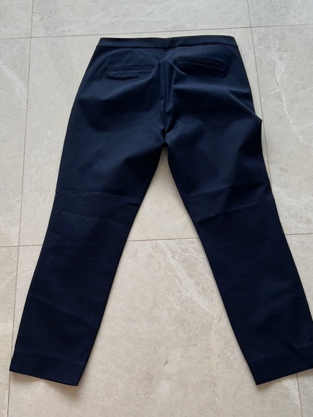 J Crew Martie Casual Pants Navy Sz 6 Ankle Cotton Blend